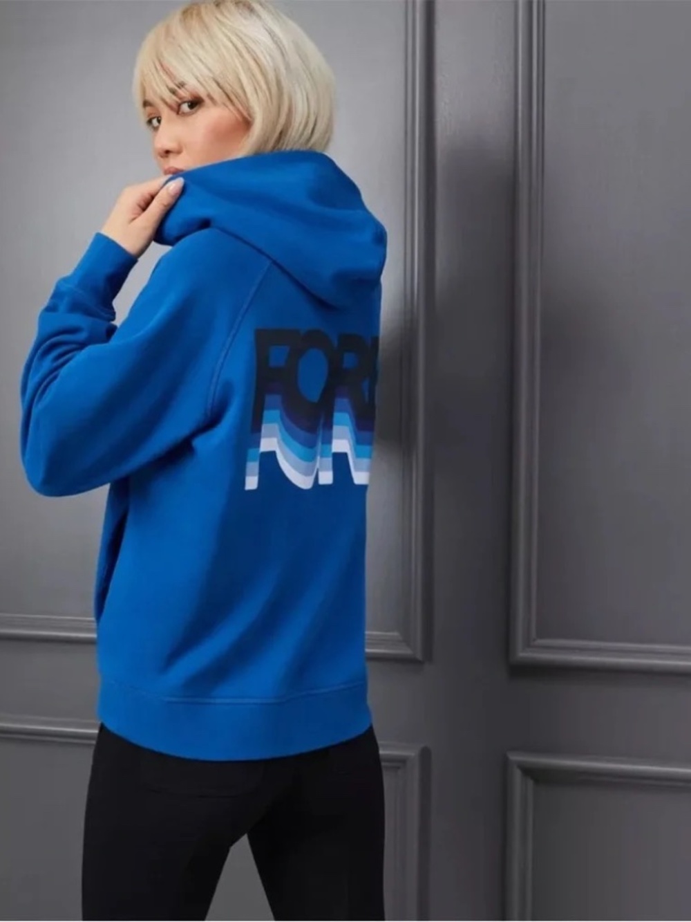 G/Fore FORE Golf Blue Hoooded Sweatshirt Hoodie - Women M